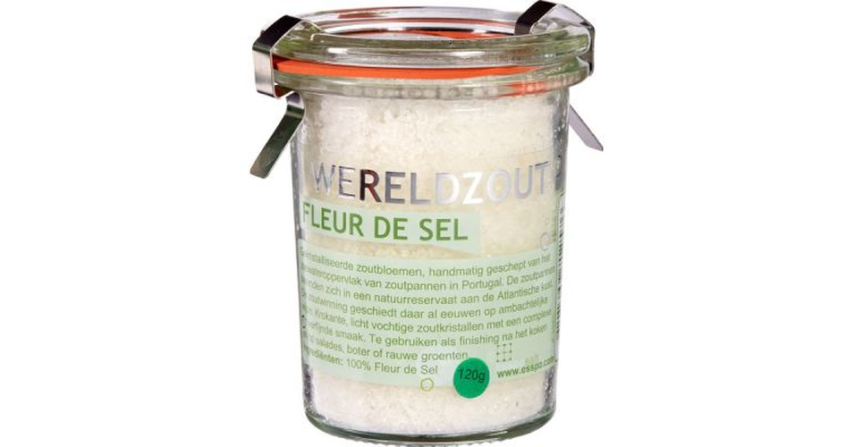 Esspo Fleur De Sel Wereld Zout in glazen pot