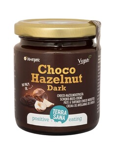 TerraSana Choco-Hazelnootpasta Dark 250GR TerraSana Choco-Hazelnootpasta Dark 250GR