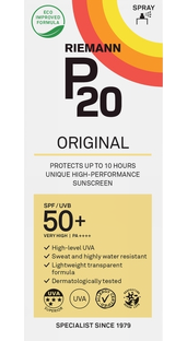 Riemann P20 Zonnebrand Spray SPF50 175ML Riemann P20 Zonnebrand Spray SPF50 175ML