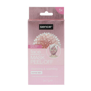 Sence Peel-Off Gezichts Masker Rosegold Metallic 5ST Sence Peel-Off Gezichts Masker Rosegold Metallic 5ST