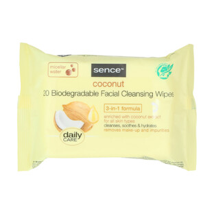 Sence Coconut Gezichts Reinigingsdoekjes 20ST Sence Coconut Gezichts Reinigingsdoekjes 20ST