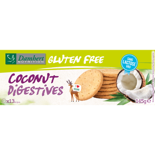 Damhert Gluten Free Coconut Digestives 145GR Damhert Gluten Free Coconut Digestives 145GR