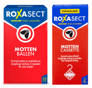 Roxasect Anti-Motten Combipack - Mottenballen en Mottencassette - 2 Stuks