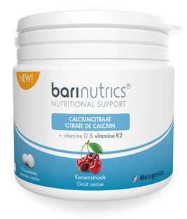 Metagenics Barinutrics Calciumcitraat Kauwtabletten 90KTB Metagenics Barinutrics Calciumcitraat Kauwtabletten 90KTB