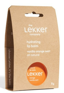 The Lekker Company Lekker Natural Orange Vanilla Swirl Lipbalsem 1ST The Lekker Company Lekker Natural Orange Vanilla Swirl Lipbalsem 1ST