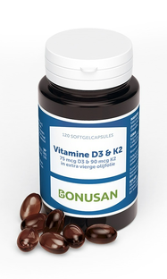 Bonusan Vitamine D3 & K2 Capsules 120SG