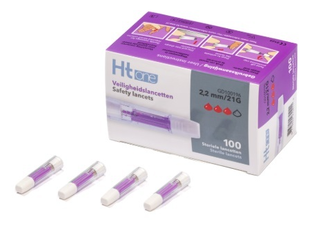 Ht One Veiligheidslancet 2,2mm 100ST Ht One Veiligheidslancet 2,2mm 100ST