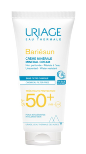 Uriage Bariesun Minerale Creme SPF50+ zonder parfum 100ML