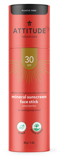 Attitude SPF30 Mineral Sunscreen Face Stick Unscented 1ST