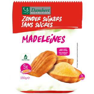 Damhert Glutenvrije Madeleines Suikervrij 150GR