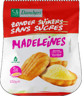 Damhert Glutenvrije Madeleines Suikervrij 150GR