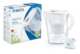 Brita Waterfilterkan Marella Wit + 1 Maxtra Filterpatroon 2,4LT Brita Waterfilterkan Marella Wit + 1 Maxtra Filterpatroon 2,4LT
