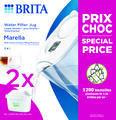 Brita Marella Waterfilterkan Wit + 2 Maxtra Filterpatronen 2,4LT