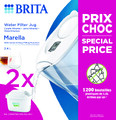 Brita Marella Waterfilterkan Wit + 2 Maxtra Filterpatronen 2,4LT Brita Marella Waterfilterkan Wit + 2 Maxtra Filterpatronen 2,4LT