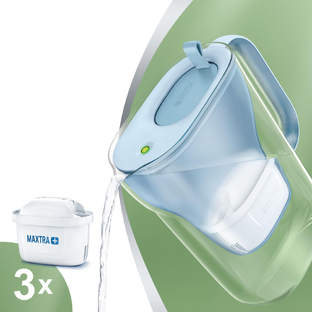 Brita Style Eco Waterfilterkan Blauw + 3 Maxtra Filterpatronen 2,4LT Brita Style Eco Waterfilterkan Blauw + 3 Maxtra Filterpatronen 2,4LT