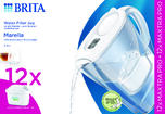 Brita Marella Waterfilterkan Wit + 12 Maxtra Filterpatronen 2,4LT