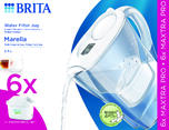 Brita Marella Waterfilterkan Wit + 6 Maxtra Filterpatronen 2,4LT