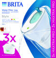 Brita Style Waterfilterkan Blauw + 3 Maxtra Filterpatronen 2,4LT