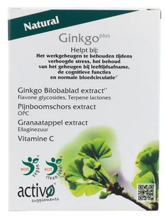 Activo Ginkgo Plus Capsules 60CP Activo Ginkgo Plus Capsules 60CP
