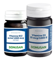Bonusan B12 Actief 1000mcg + Vitamine D3 25mcg/1000 IE - Combiset 2 Stuks