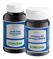 Bonusan Multi Vital Forte Actief + Vitamine D3 25mcg/1000 IE - Combiset 2 Stuks