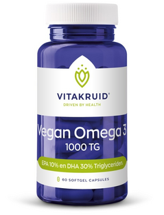 Vitakruid Vegan Omega 3 1000 Tryglyceriden Softgels 90SG 