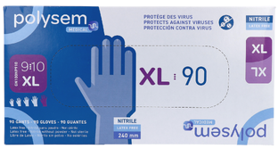 Polysem Nitril Handschoenen Maat XL 90ST Polysem Nitril Handschoenen Maat XL 90ST
