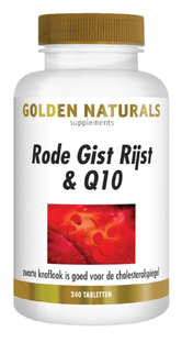 Golden Naturals Rode Gistrijst & Q10 Tabletten 240TB Golden Naturals Rode Gistrijst & Q10 Tabletten 240TB