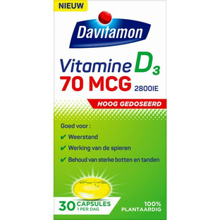 De Online Drogist Davitamon Vitamine D 70mcg 30CP aanbieding