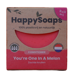 HappySoaps Melon Power Conditioner Bar 65GR HappySoaps Melon Power Conditioner Bar 65GR
