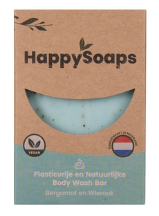 HappySoaps Bergamot & Wierook Body Wash Bar 100GR HappySoaps Bergamot & Wierook Body Wash Bar 100GR
