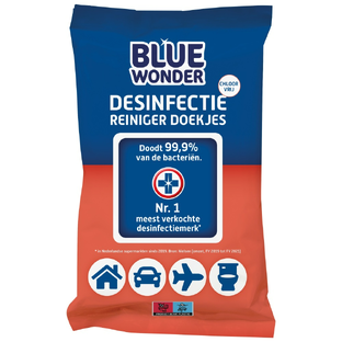 Blue Wonder Desinfectie Reiniger Doekjes 20ST Blue Wonder Desinfectie Reiniger Doekjes 20ST