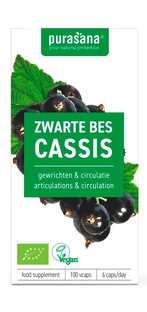 Purasana Biologische Zwarte Bes Capsules 100VCP Purasana Biologische Zwarte Bes Capsules 100VCP