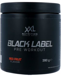XXL Nutrition Black Label Pre-workout - Red Fruit 390GR XXL Nutrition Black Label Pre-workout - Red Fruit 390GR