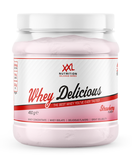 De Online Drogist XXL Nutrition Whey Delicious - Strawberry 450GR aanbieding