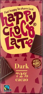 Happy Chocolate Dark 72% Cacao 85GR Happy Chocolate Dark 72% Cacao 85GR