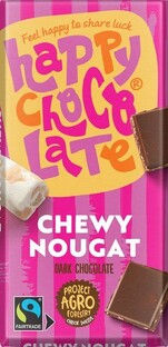 Happy Chocolate Puur Nougat 100GR Happy Chocolate Puur Nougat 100GR