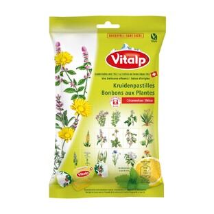 Vitalp Kruidenpastilles Citroen Melisse Suikervij 75GR Vitalp Kruidenpastilles Citroen Melisse Suikervij 75GR