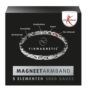 Lucovitaal Yinmagnetic Magneet Armband Zilver 1ST