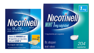 Nicotinell Combineer Pleister 14 mg (14st) en Zuigtablet Mint 1 mg (204st) - 2 Stuks Nicotinell Combineer Pleister 14 mg (14st) en Zuigtablet Mint 1 mg (204st) - 2 Stuks