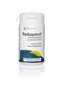 Springfield Spring Reduquinol Kristalvrij Ubiquinol 100mg 60SG Springfield Spring Reduquinol Kristalvrij Ubiquinol 100mg 60SG