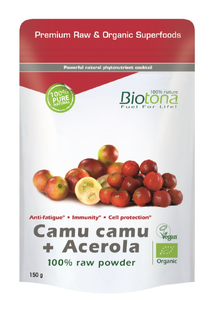Biotona Biologische Camu Camu Acerola Raw Poeder 150GR Biotona Biologische Camu Camu Acerola Raw Poeder 150GR