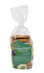 Billy's Farm Billy´s Farm Biologische Haverkoeken Moerbei Hennep 200GR Billy's Farm Billy´s Farm Biologische Haverkoeken Moerbei Hennep 200GR