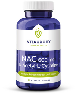 Vitakruid NAC 600 mg N-Acetyl-L-Cysteïne Capsules 90VCP Vitakruid NAC 600 mg N-Acetyl-L-Cysteïne Capsules 90VCP
