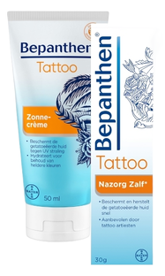 Bepanthen Tattoo Zomerpakket - Nazorg Zalf en Zonnecrème 2 Stuks Bepanthen Tattoo Zomerpakket - Nazorg Zalf en Zonnecrème 2 Stuks