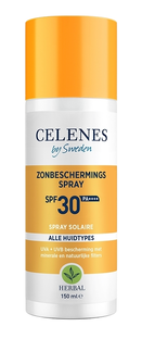Celenes by Sweden SPF30+ Herbal Zonbeschermingsspray 150ML Celenes by Sweden SPF30+ Herbal Zonbeschermingsspray 150ML