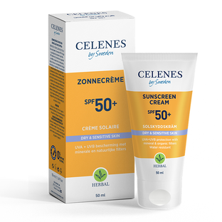 Celenes by Sweden Celenes Zonnecrème Sensitive SPF50+ 50ML Celenes by Sweden Celenes Zonnecrème Sensitive SPF50+ 50ML