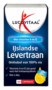 Lucovitaal IJslandse Levertraan Capsules 60CP  Lucovitaal IJslandse Levertraan Capsules 60CP