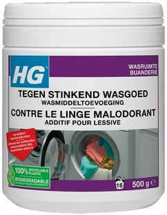 HG Wasruimte Tegen Stinkend Wasgoed Wasmiddeltoevoeging 500GR HG Wasruimte Tegen Stinkend Wasgoed Wasmiddeltoevoeging 500GR