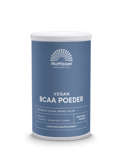 Mattisson HealthStyle Vegan BCAA 2:1:1 Poeder 250GR Mattisson HealthStyle Vegan BCAA 2:1:1 Poeder 250GR
